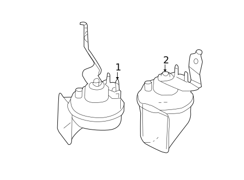 Horn for 2014 Mercedes-Benz SLK250 #0