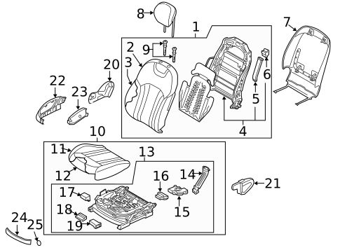 Passenger Seat Components for 2015 Hyundai Genesis #0