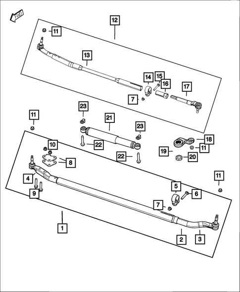 Steering Linkage, and Steering Shock for 2016 Ram 3500 #0