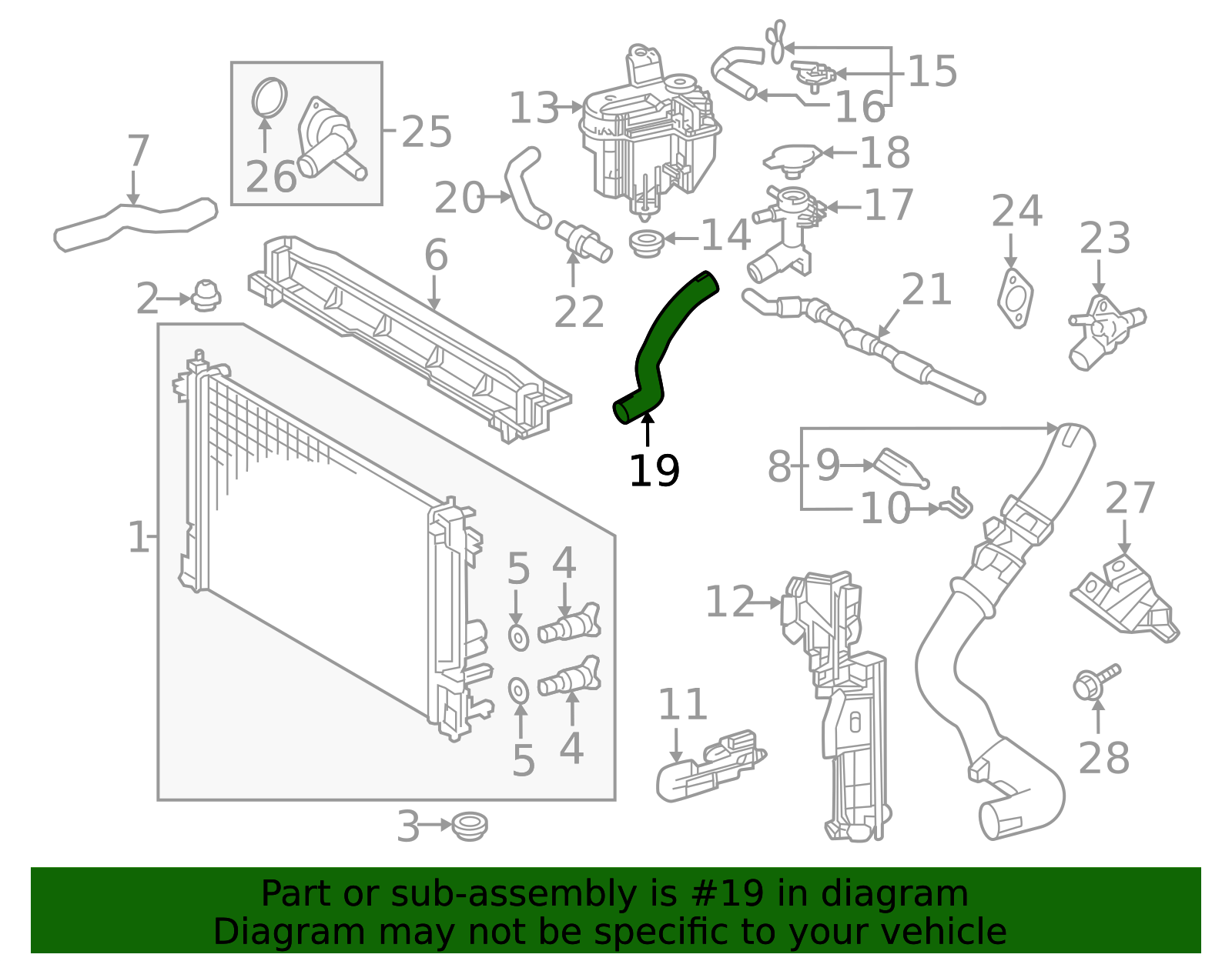 2023-2026 Toyota Engine Coolant Reservoir Hose 16261-37190 | OEM Parts ...