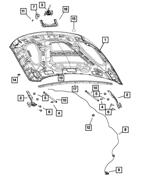 Hood and Hood Release for 2018 Ram 3500 #0