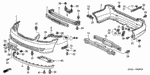 71592S5D000 - Interior/Bumper: GROMMET &amp; SEAL SET for Honda Image