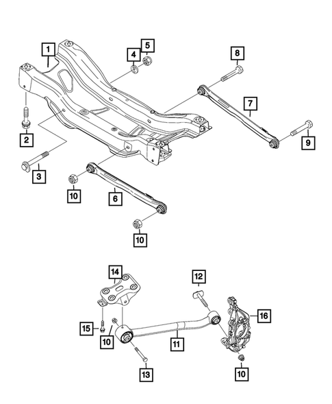 Rear Suspension and Cradle for 2017 Jeep Compass #3