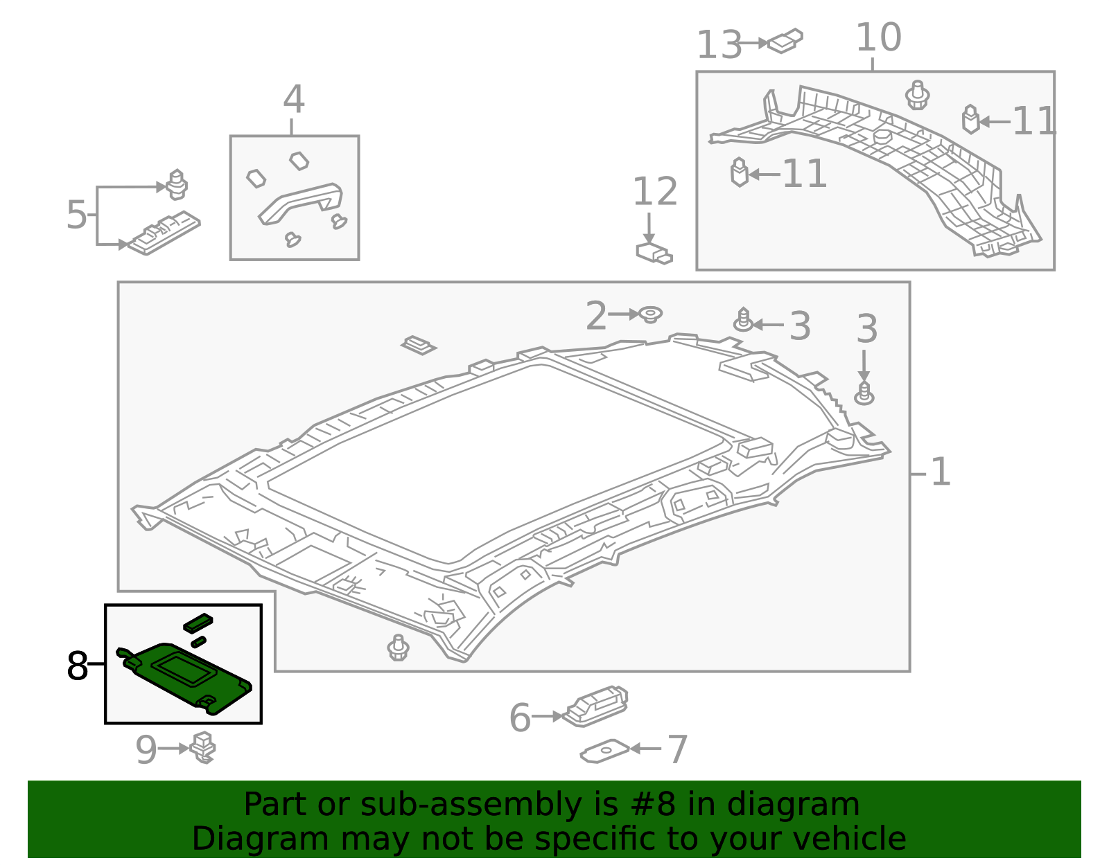 2019-2024 Acura RDX Sun Visor 83230-TJB-A01ZA | OEM Parts Online