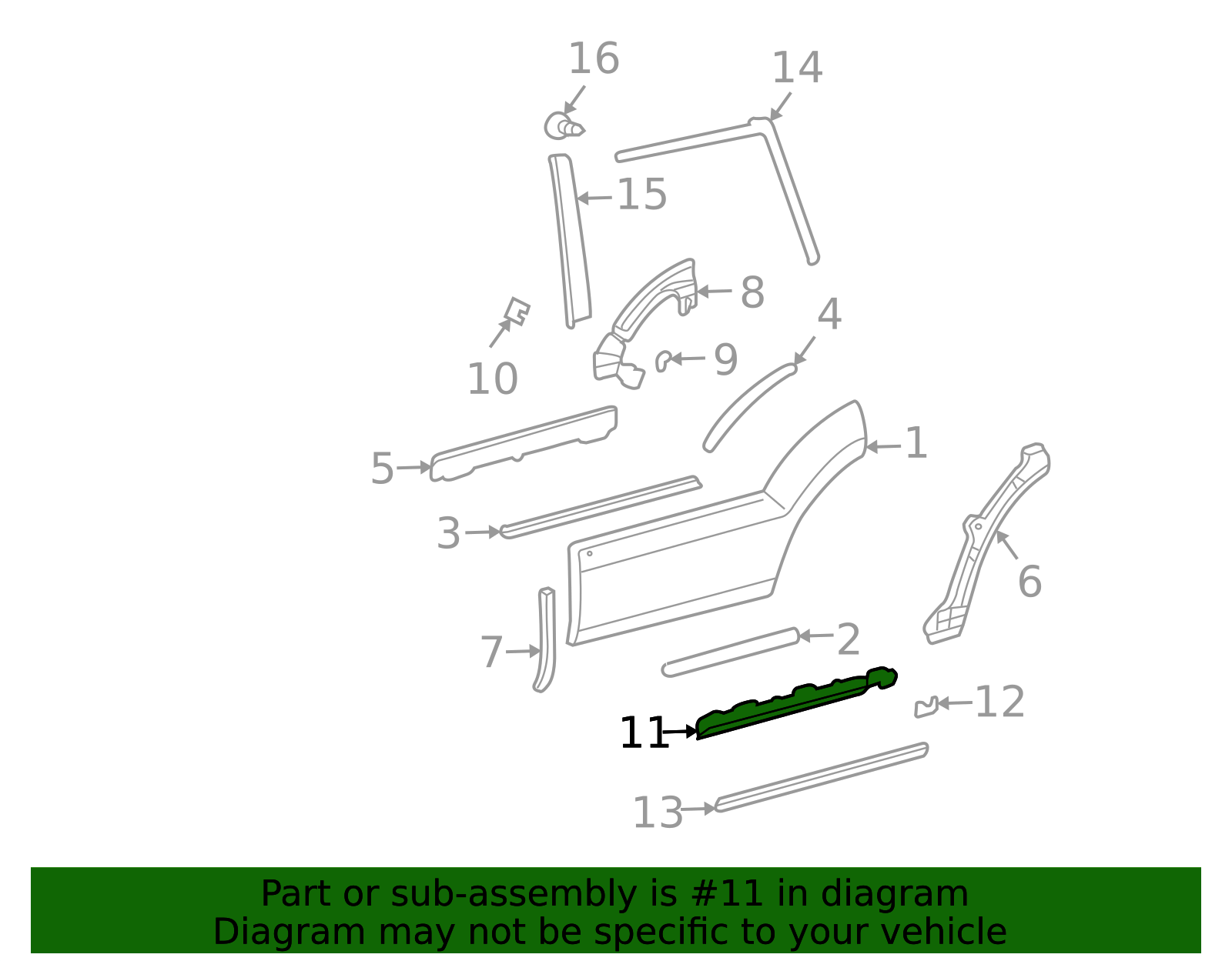 75748-60010 - High-Quality Door Belt Molding for 2003-2009 Lexus GX470 ...