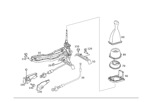 Floor Shift, Mechanical Six-Gear Transmission for 1999 Mercedes-Benz E430 #0
