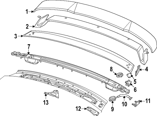 8S0827523 - Body: Stay Bracket for Audi Image