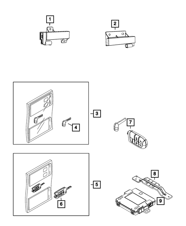 68296989CA - Electrical: Transmitter Key for Mopar Image image