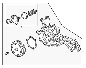 2016-2024 GM Engine Water Pump Housing with Pump 12700555 GM ...