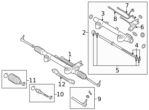 Steering Gear & Linkage for 2009 INFINITI EX35 #2