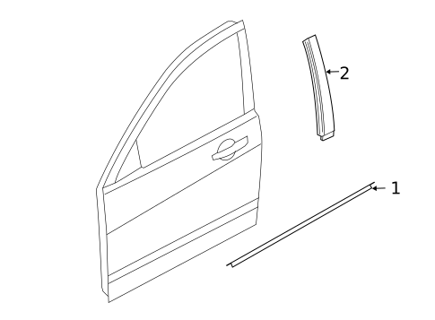 Exterior Trim - Front Door for 2010 Ford Focus #0