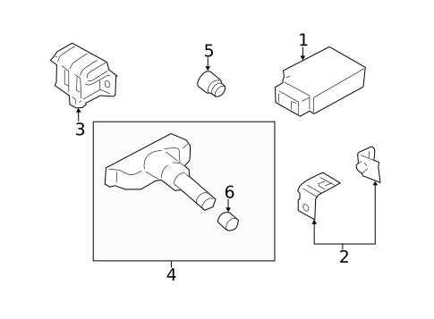 Tire Pressure Monitor Components for 2009 Hyundai Genesis #0