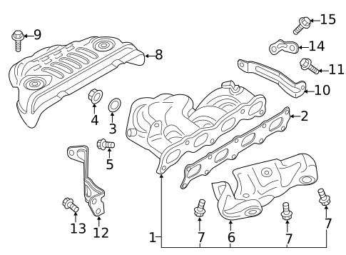 Exhaust Manifold for 2022 Mitsubishi Outlander Sport #0