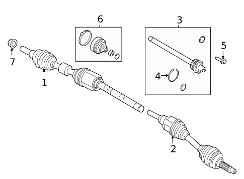 Drive Axles for 2025 Lincoln Corsair #0