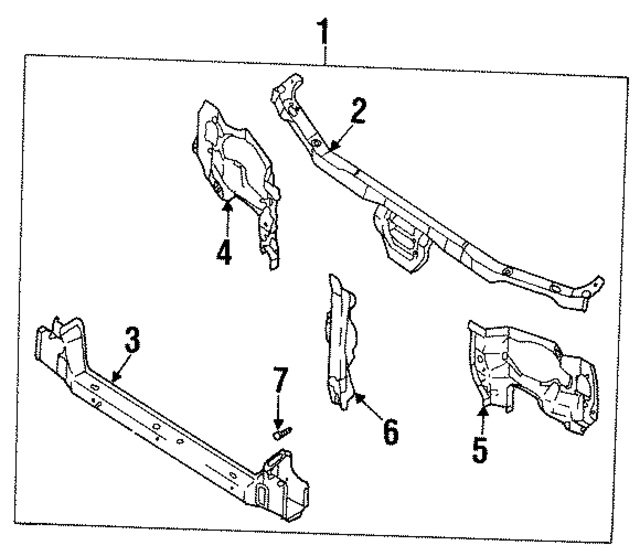 625307J100 - : Lower Tie Bar for Infiniti Image