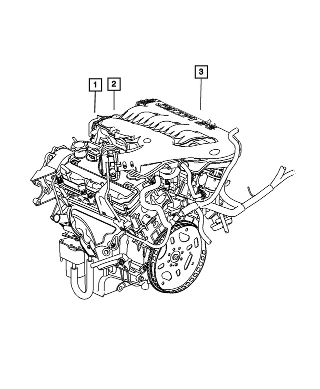 R4892375AD - 3.5L Gas; Engine: Long Block Engine, Remanufactured for Mopar Image