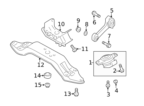Engine & Trans Mounting for 2015 Subaru Forester #1
