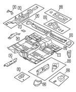 5256495AE - : Floor Pan Reinforcement, Left for Mopar Image