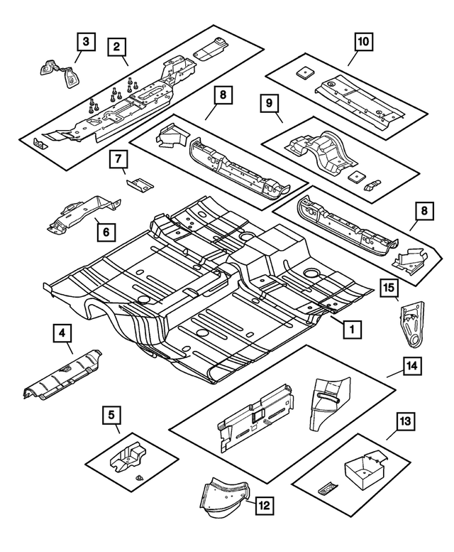 4878869AB - Body Sheet Metal Except Doors: Heat Shield for Mopar Image