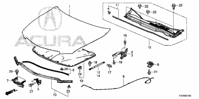 Engine Hood for 2017 Acura RLX #0