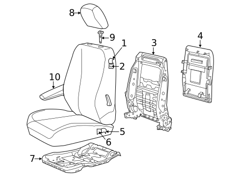 Front Seat Components for 2020 Dodge Grand Caravan #0