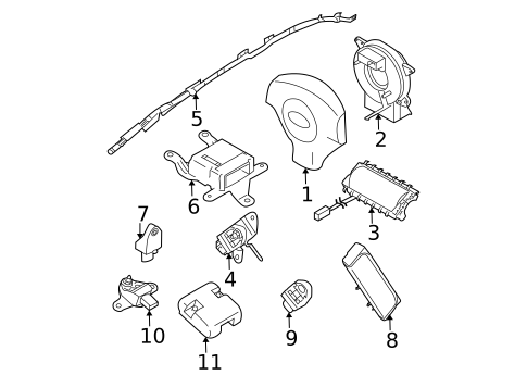 Air Bag Components for 2008 Subaru Impreza #0