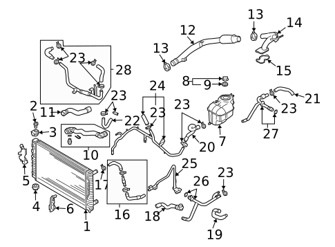 Radiator & Components for 2003 Volkswagen Passat #0