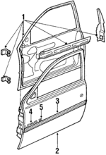 90239201 - Body: Door Shell for Pontiac: LeMans Image