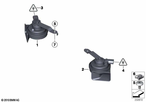 Horn for 2011 BMW X3 35iX #0