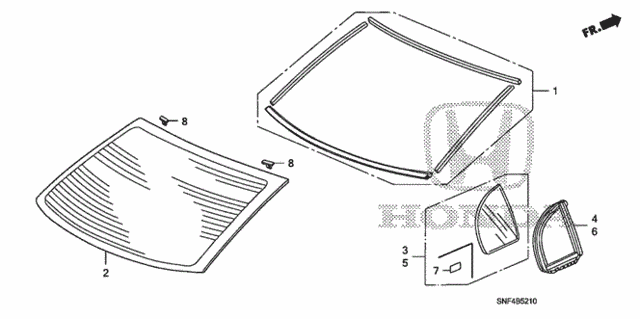 Rear Windshield - Quarter Glass for 2007 Honda Civic #0