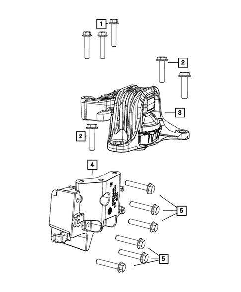 Engine Mounting for 2019 Fiat 500 #1
