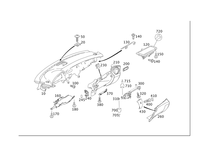 2196801587 - Panelling: Instrument Panel for Mercedes-Benz: CLS500, CLS55 AMG, CLS550, CLS63 AMG Image image