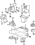 F6DZ54045A36A - Body: Console for Ford: Taurus | Mercury: Sable Image