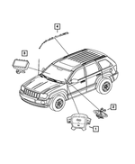 55116641AI - : Side Curtain Air Bag, Left for Mopar Image