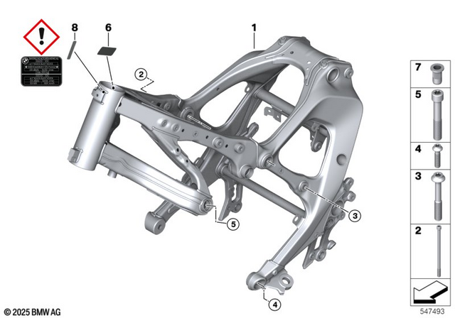 7147923169 - Frame and Mounting Parts: Fillister-Head Screw, Micro-Encapsulated - M14X1.5X265-mkl for BMW-Motorrad Image