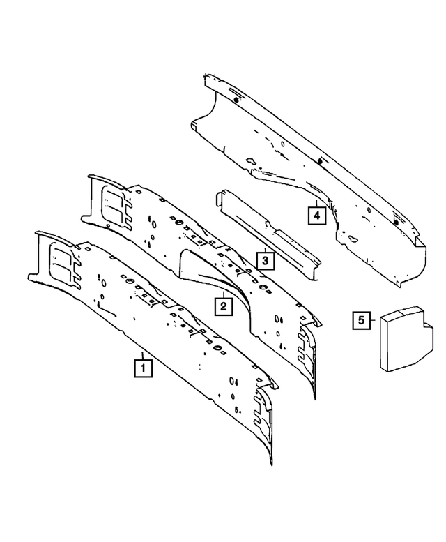 68007838AA - : Bumper Reinforcement for Mopar Image