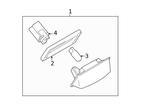 License Lamps for 2013 Nissan Quest #0