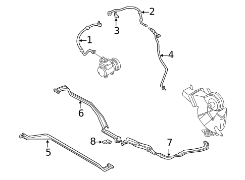 Condenser, Compressor & Lines for 2005 Kia Sedona #1