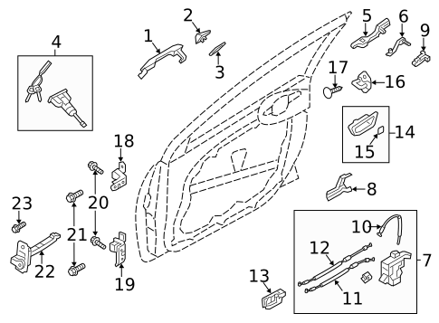 Lock & Hardware for 2014 Hyundai Elantra GT #0