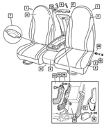 TG441L5AA - Interior Trim: Front Seat Back, Driver, Passenger for Mopar Image