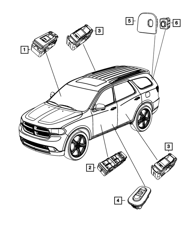 1TK09DX9AA - Electrical: Liftgate Switch Bezel for Mopar Image image