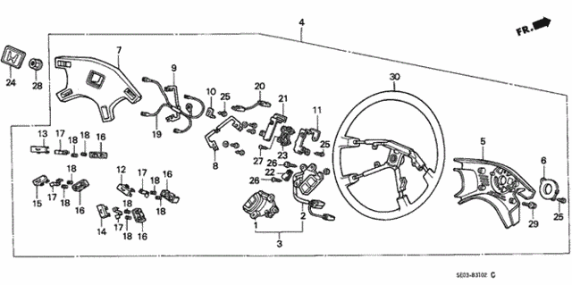 Steering Wheel (Nippon Purasuto) (3) for 1987 Honda Accord #0