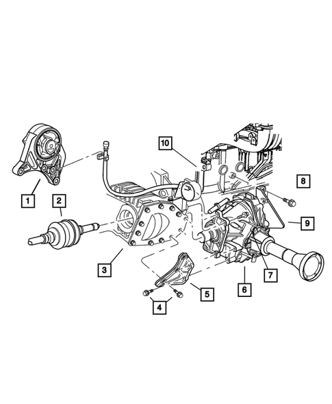 Power Transfer Assembly and Mounting for 2004 Dodge Caravan #1