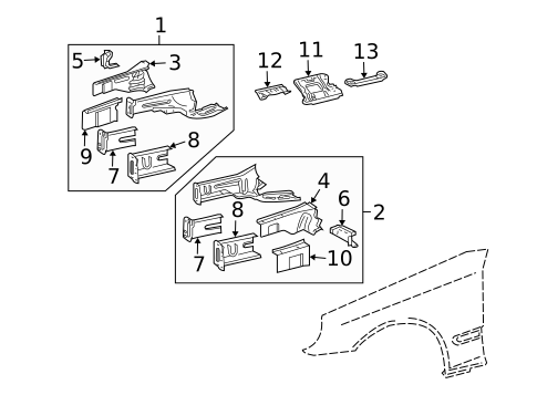 Structural Components & Rails for 2005 Mercedes-Benz C320 #1