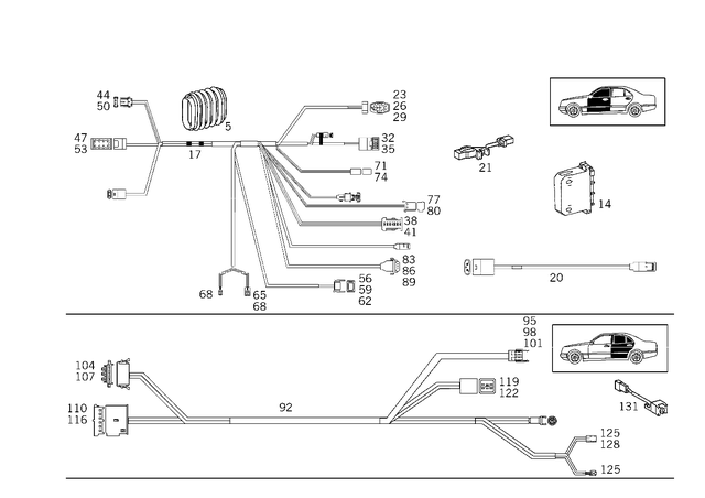 2105401510 - Electrical System: Electric Line for Mercedes-Benz Image image