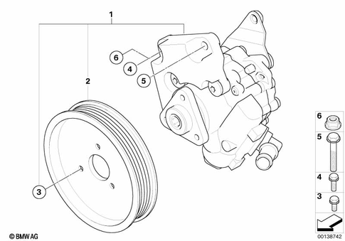 Power Steering Pump for 2003 BMW X5 4.4i #0