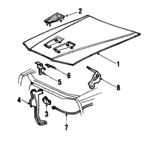 E7SZ16612A - Body: Hood for Ford: Thunderbird | Mercury: Cougar Image