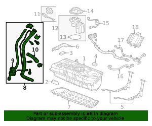 2011-2015 Chevrolet Volt Fuel Tank Filler Pipe 22897847 GM ...