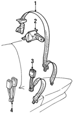 3A0857805 - Electrical: Retractor Assembly for Volkswagen: Passat Image