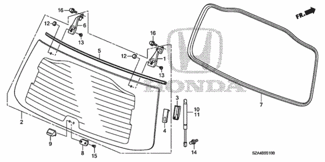 Rear Hatch Glass for 2012 Honda Pilot #0